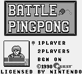 Battle Pingpong Title Screen